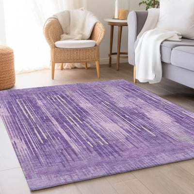 Premium Washable Super Soft Transitional Stripes Mayfield Rug