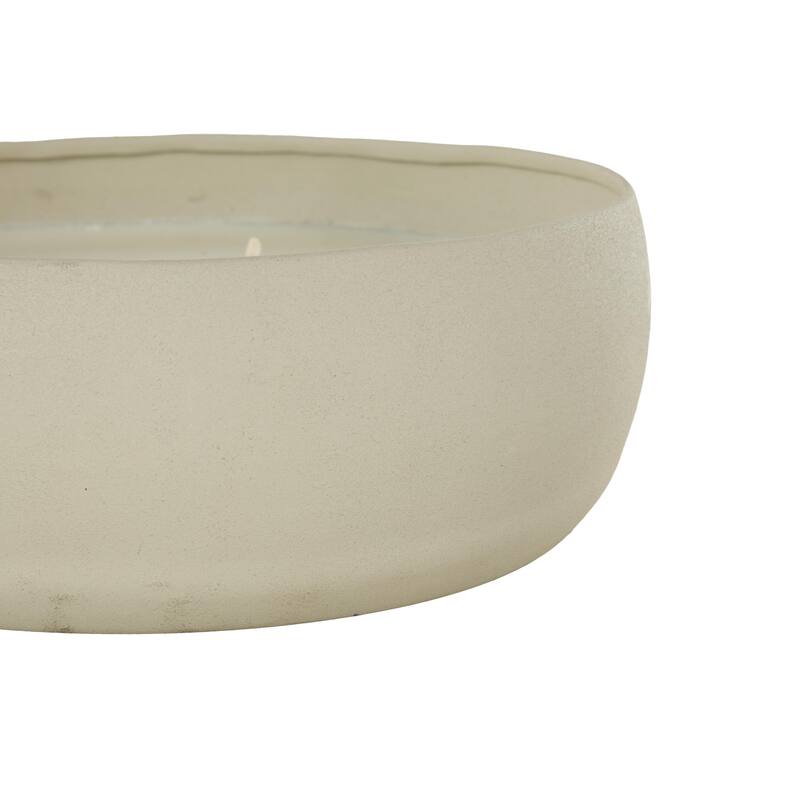 Beige, Black or Cream Metal Scented Textured 63oz 5 Wick Decorative Candle with White Wax