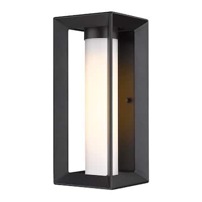 Smyth 14" Tall UV-coated Outdoor Wall Sconce with Glass Shade