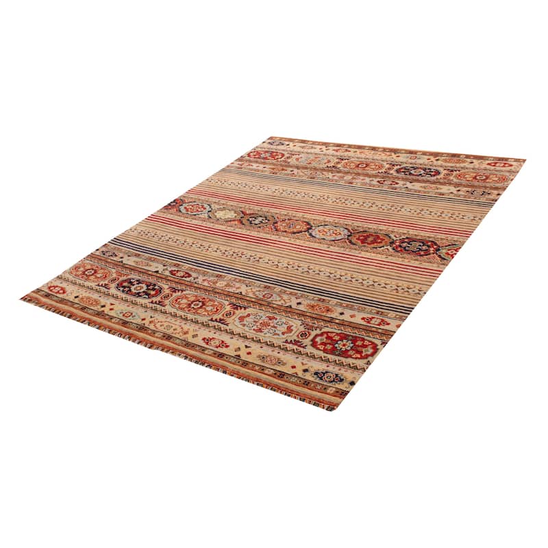 ECARPETGALLERY Hand-knotted Jules Serapi Ivory Wool Rug - 8'0 x 9'10