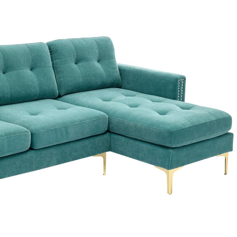 110" L-Shape Convertible Sectional Sofa Couch
