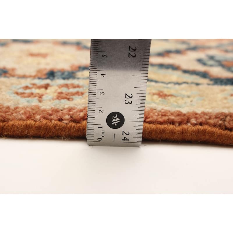 ECARPETGALLERY Hand-knotted Jules Serapi Light Blue Wool Rug - 5'4 x 7'10