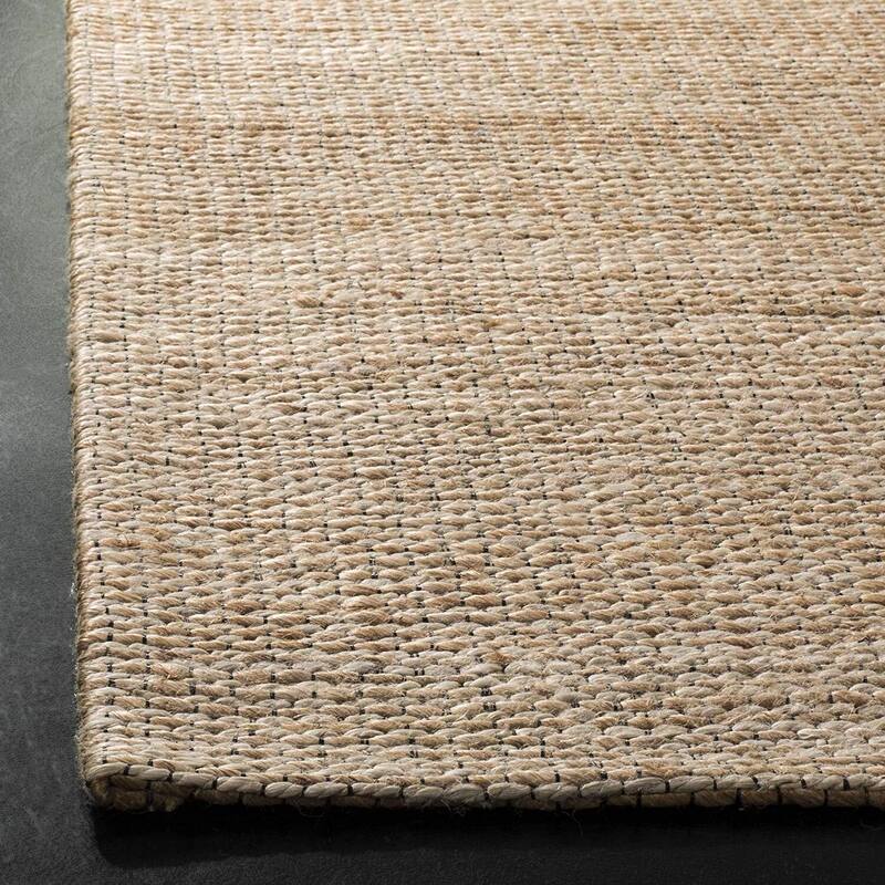 Antique Appeal Area Rug 6x9 - Handmade Jute Rug - Light Grey Living Room Bedroom Floor Decor - 108 x 72
