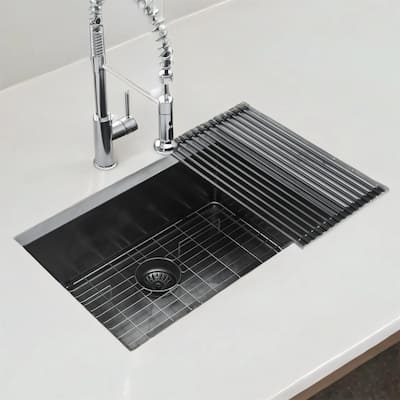 23 Inch Undermount Single Bowl Kitchen Sink,Stainless Steel,9Inch Deep