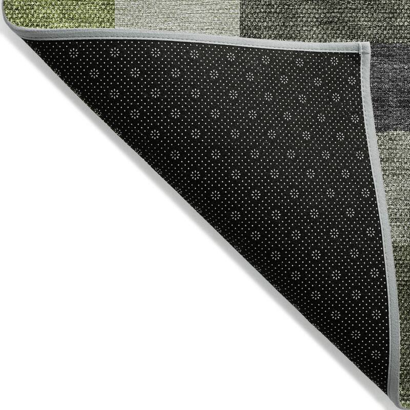 Machine Washable Indoor/ Outdoor Chantille Contemporary Blocks Rug