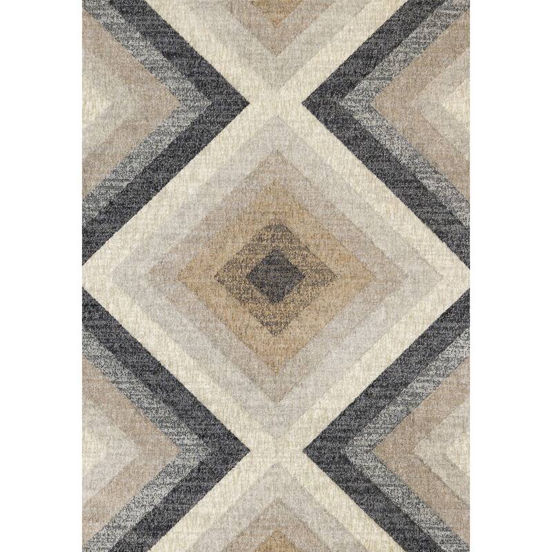 HomeRoots Geometric Modern Rectangle Area Rug - 8' X 11'
