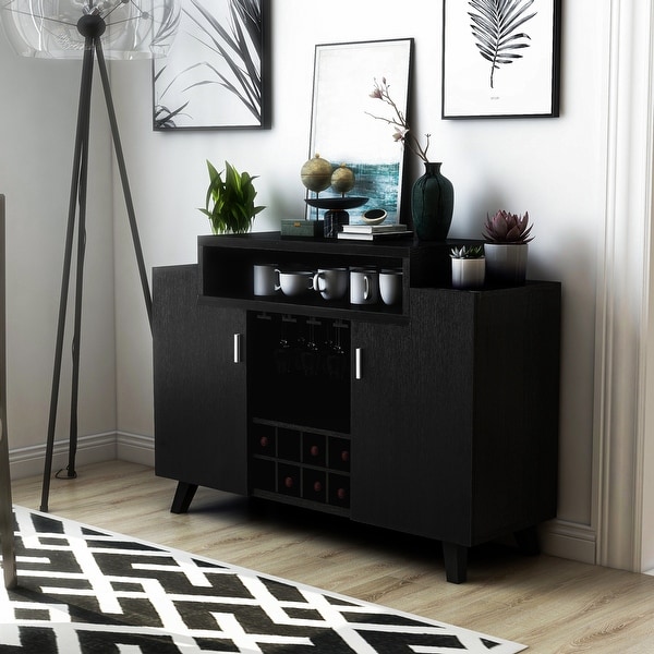 Furniture of America Hafley Contemporary 2 Open Shelves Buffet. Opens flyout.
