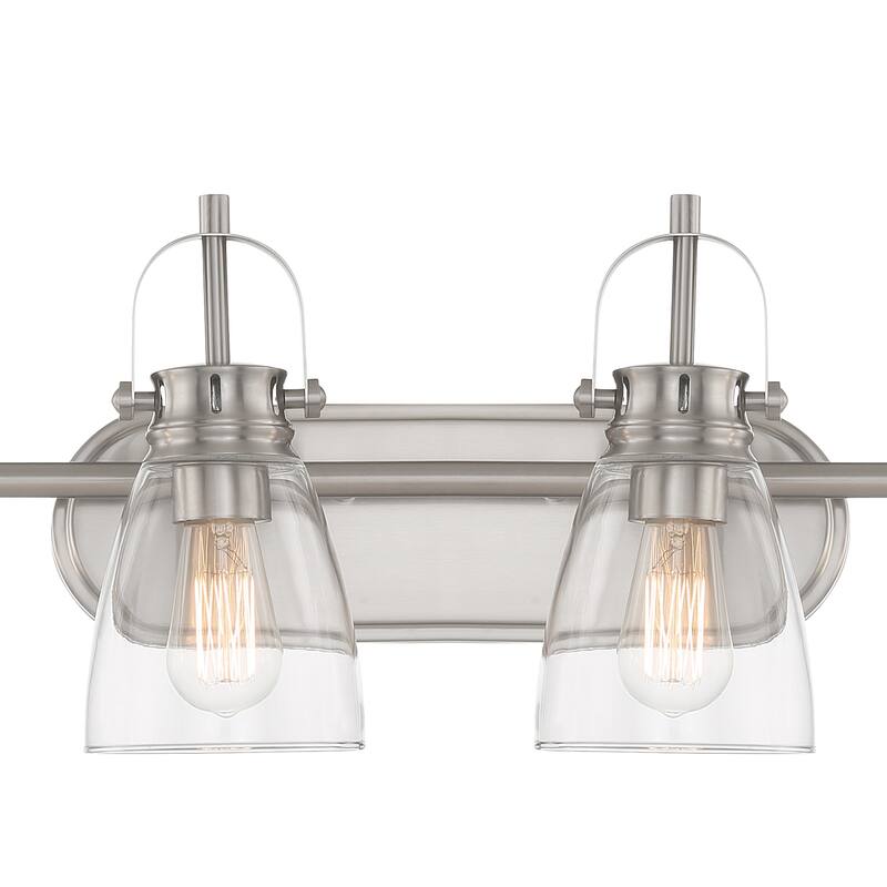 Acroma 6-light Modern Industrial Nickel Bathroom Vanity Lights