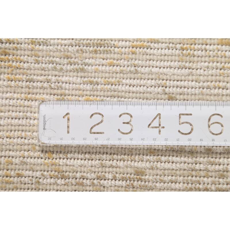 Striped Abstract Oriental Area Rug Hand-Knotted Wool Carpet - 5'6" x 7'9"