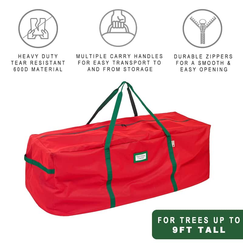 Christmas Tree Bag Heavy Duty 600D Oxford - Christmas Tree Bags Storage Fits Up To 9Ft trees