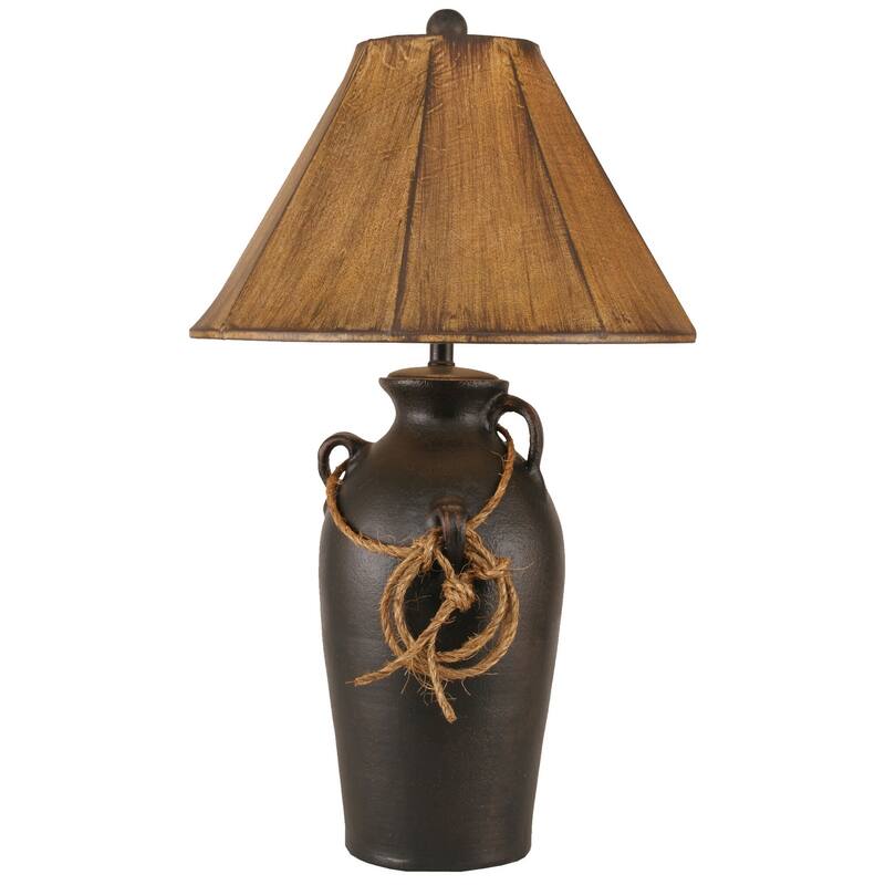 Rustic 3-Handle Jug Table Lamp