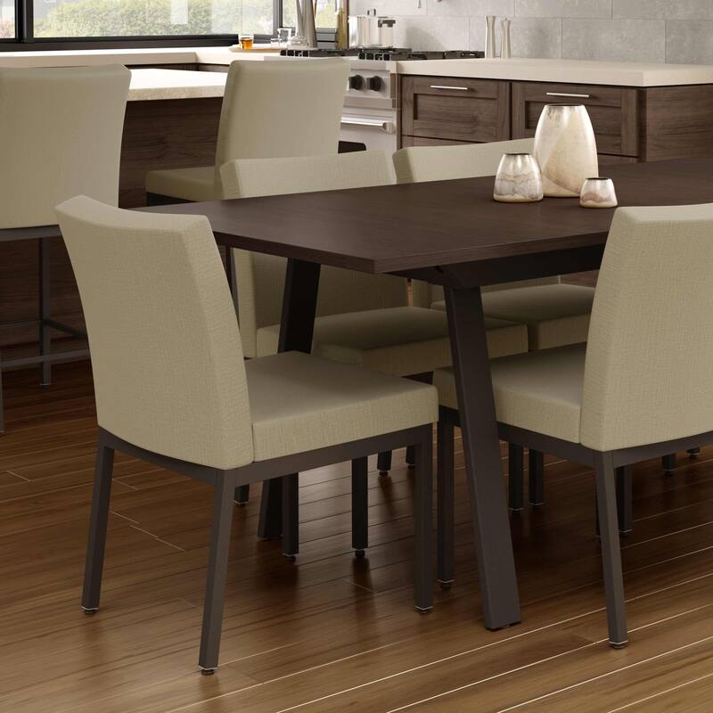 Amisco Perry Set of 2 Upholstered Dining Chairs with Metal Legs
