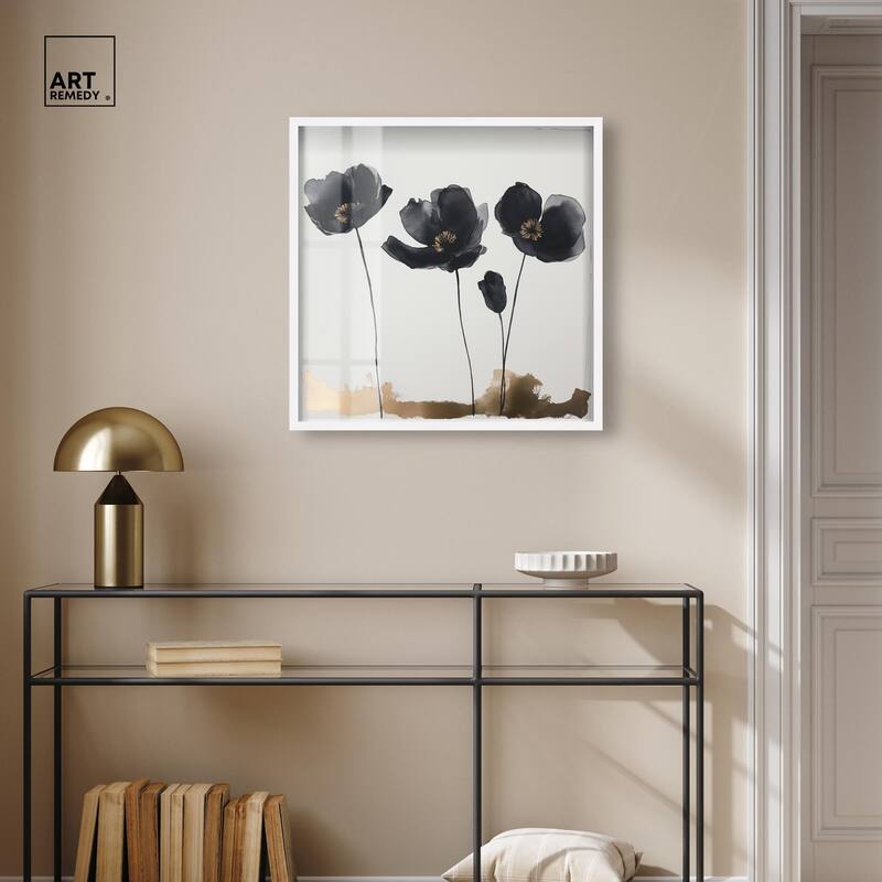 Nocturnal Flowers I Shadowbox by Art Remedy