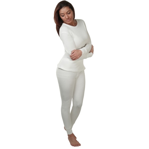 100 percent cotton thermals women's