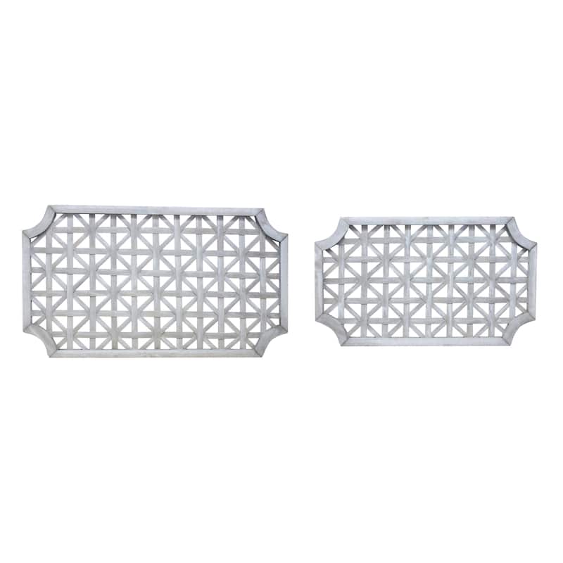 Woven Wooden Wall Hangings - 33.25" - Set of 2