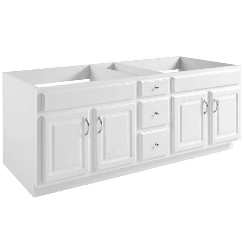 Design House 215814 Concord 72" Double Free Standing Vanity Cabinet - White - Painted
