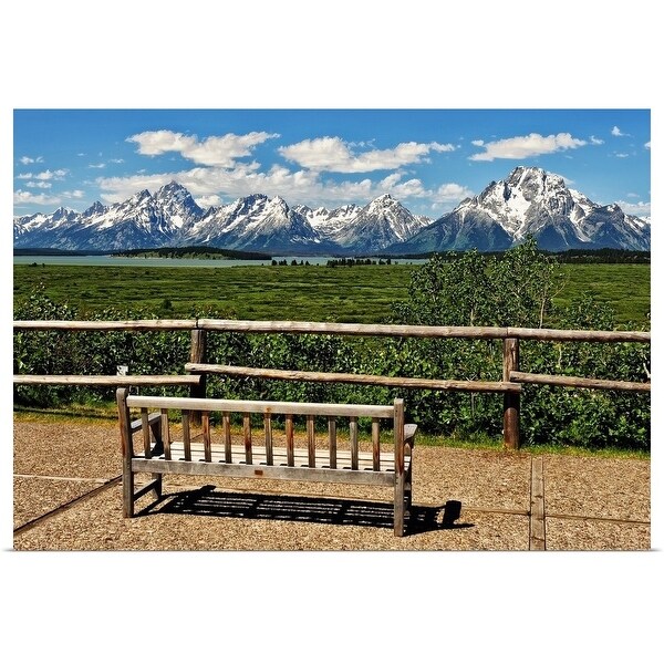 "Bench in Park" Poster Print