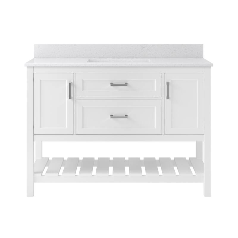 CRAFT + MAIN LSVT4922D-QCV Lawson 49" Free Standing Single Basin - White