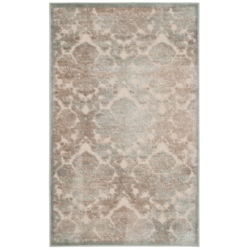 SAFAVIEH Paradise Loremarie Boho Modern Viscose Rug - 2'7" x 4' - Cream/Slate Blue