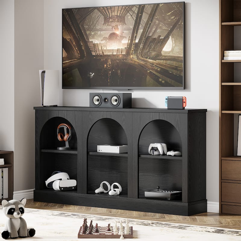 TV Stand for 55/60/65 Inch TV, Farmhouse Country Entertainment Center