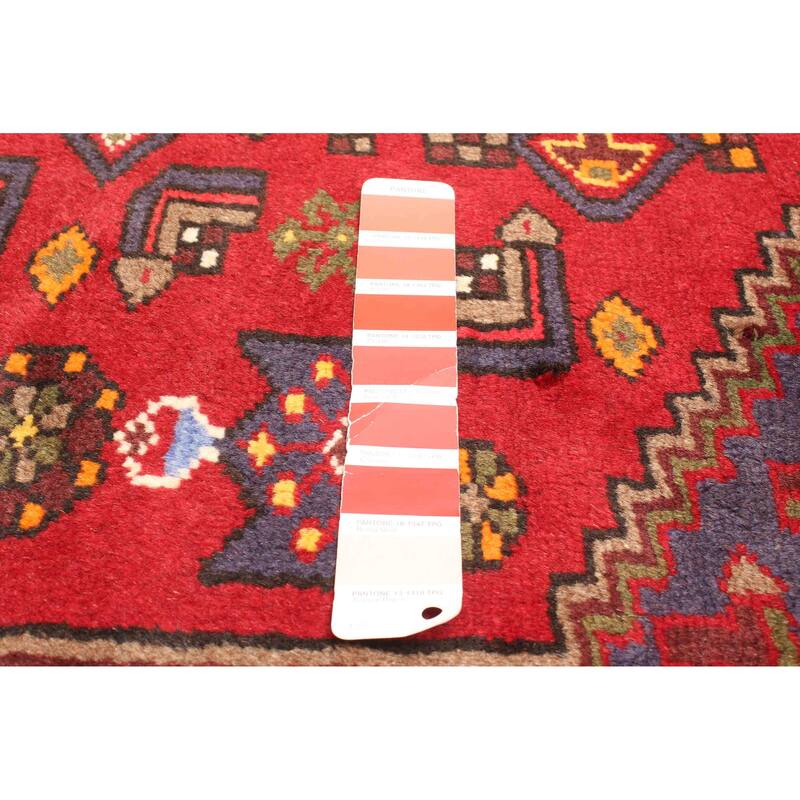 ECARPETGALLERY Hand-knotted Andelz Red Wool Rug - 4'4 x 6'7