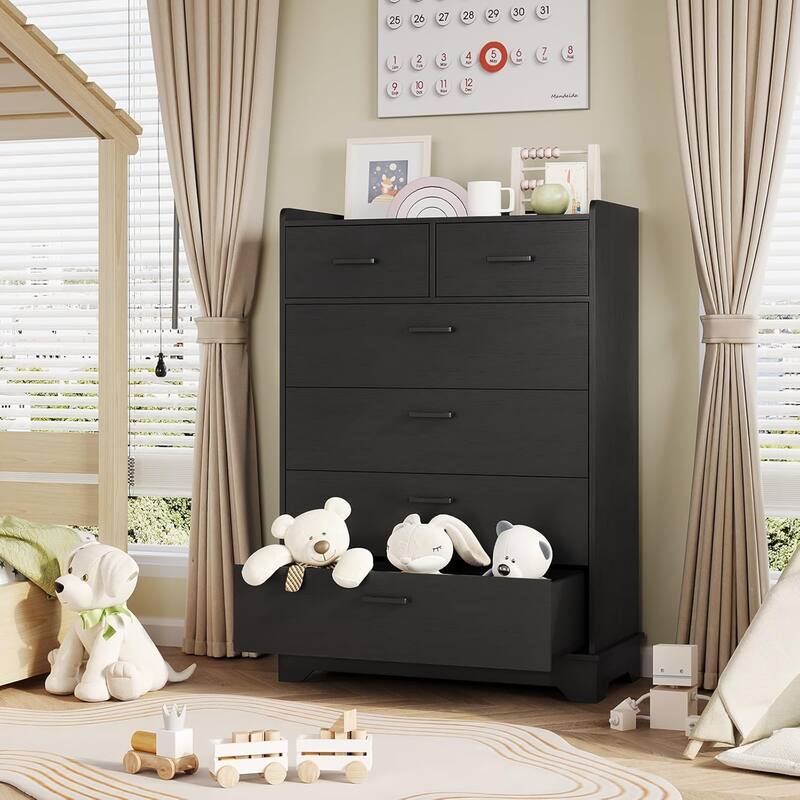 Bedroom Dresser Charging Station Storage Drawers Chest of Drawers