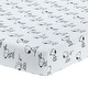 preview thumbnail 1 of 3, Lambs & Ivy Classic Snoopy 100% Cotton White/Black Fitted Baby Crib Sheet