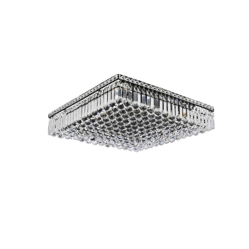Somette Lausanne 9-light 24-inch Flush-Mount Chandelier - 24 Inch