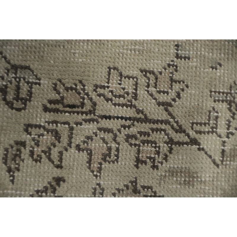 Hand Knotted Oriental 100% Wool Carpet Traditional Medallion Beige & Ivories Tabriz Area Rug - 9' 4'' X 6' 9''