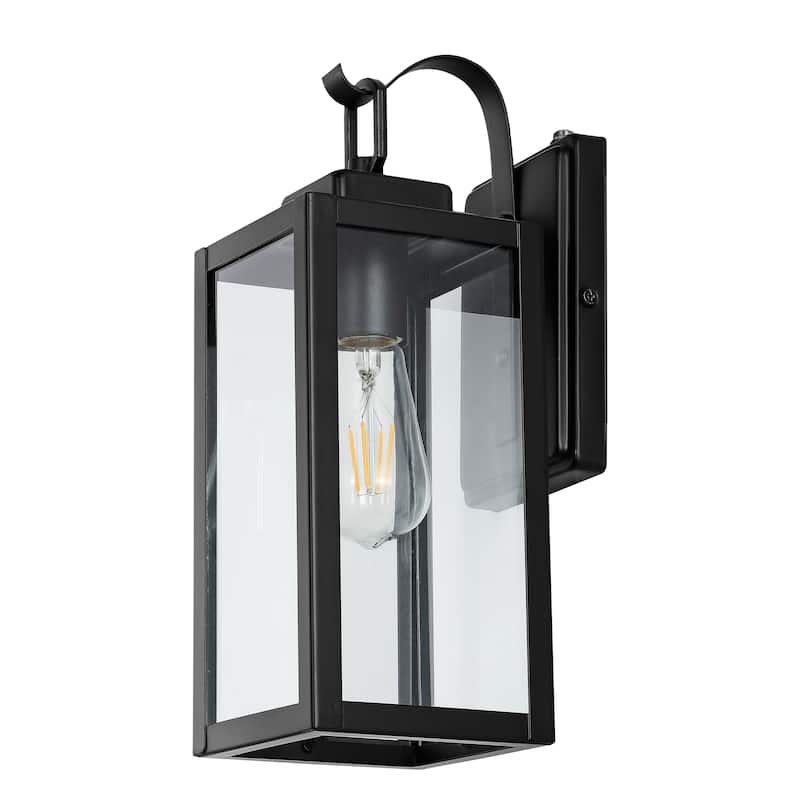 SAFAVIEH Lighting Clemens Outdoor Wall Sconce - 5"W x 7"D x 14"H