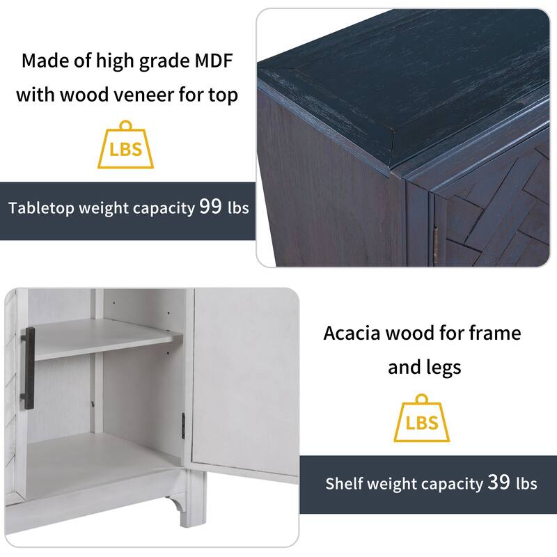 Modern Console Table Sofa Table for Living Room with 2 Shelves