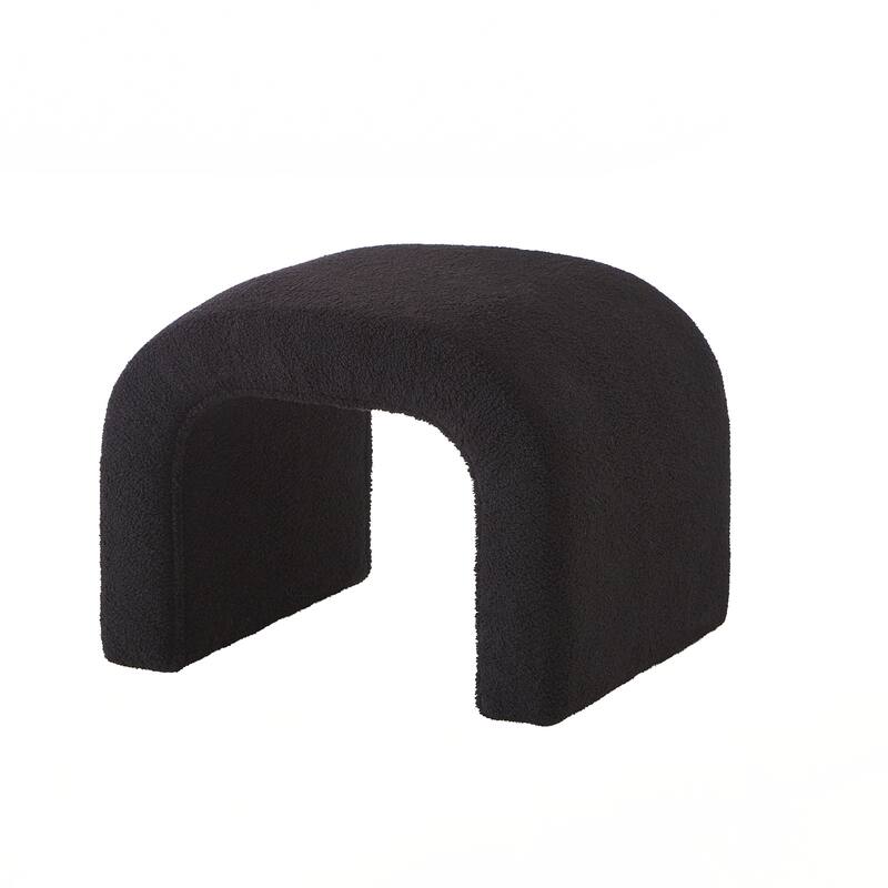 Set of 3 U-Shaped Modern Bench Ottoman Bench for Entryway