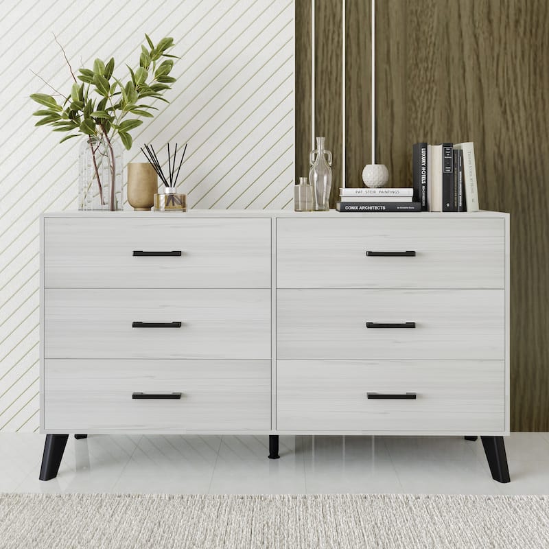 CraftPorch Classic Style 6-Drawers Wooden Dresser