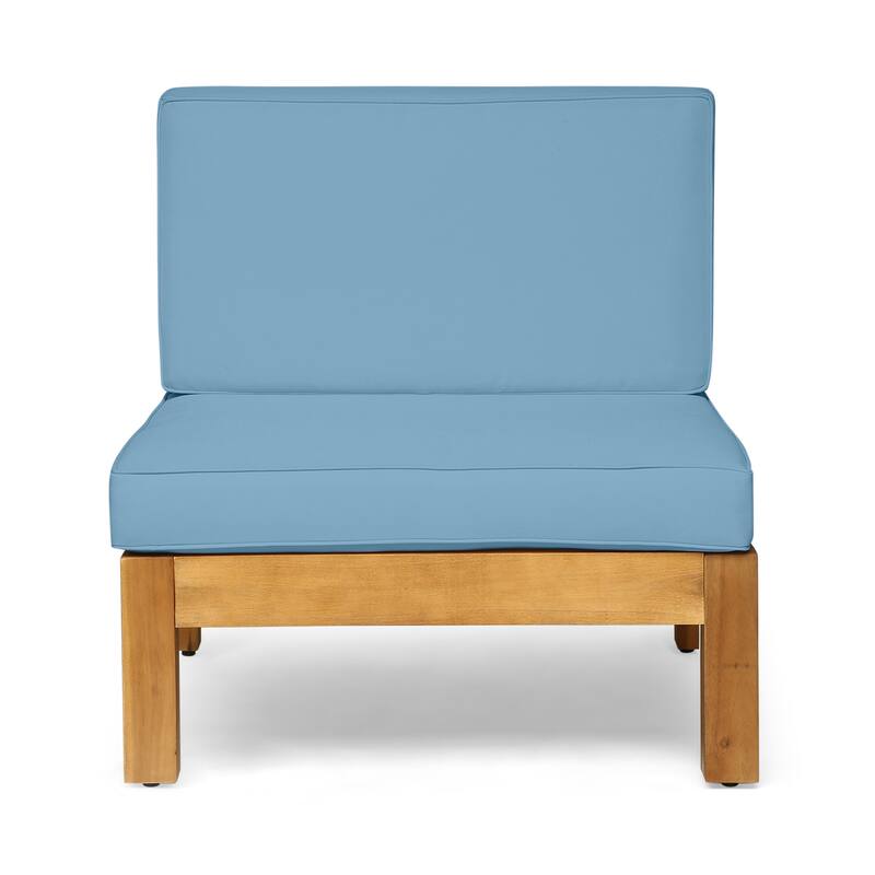 Brava Outdoor 11 Seater Acacia Wood Sectional Sofa and Club Chair Set by Christopher Knight Home