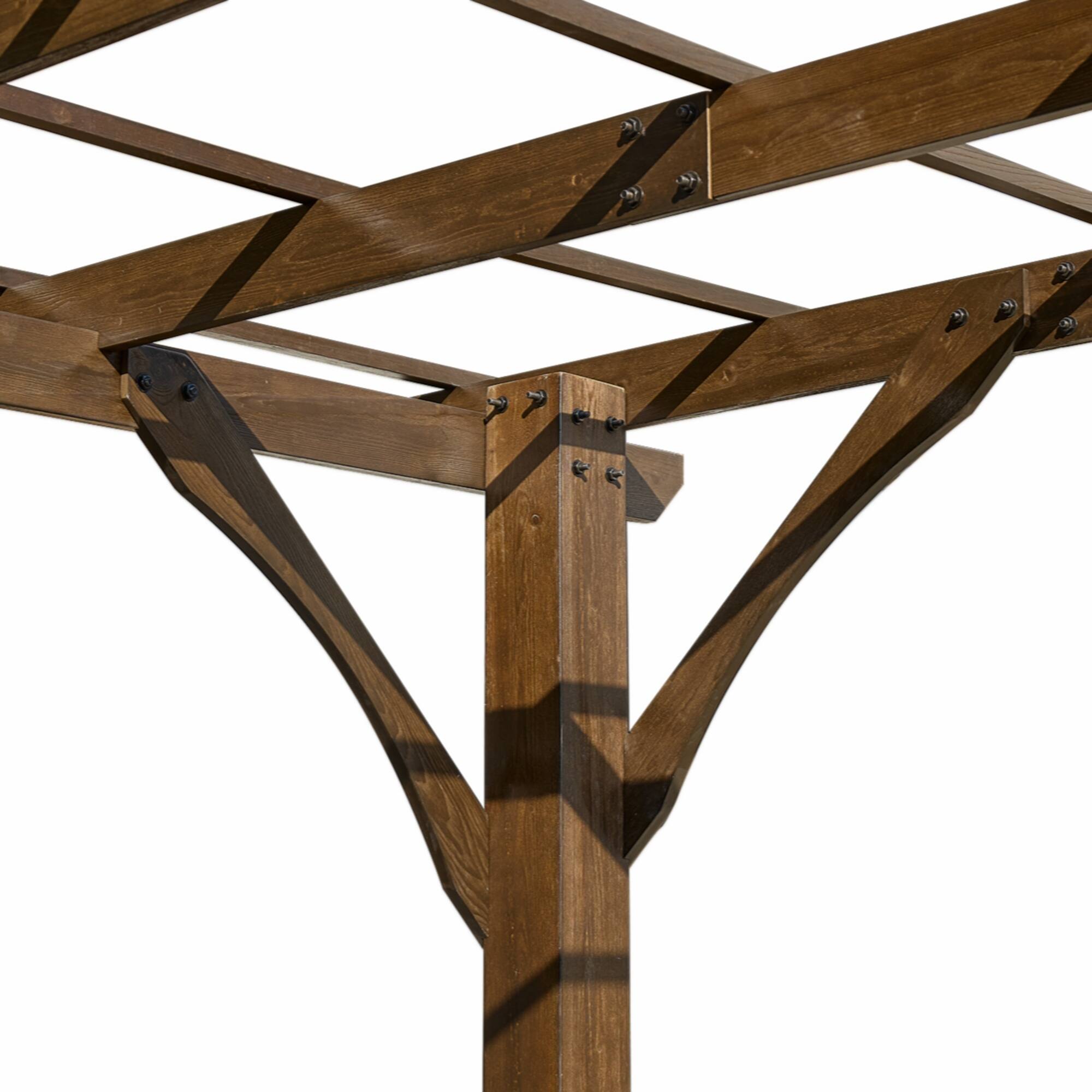 Cedar Wood Pergola, Wind Secure, Strong, Quality Made, Rot Resistant