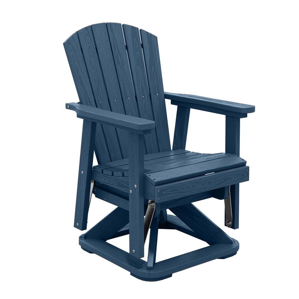 HDPE Adirondack Swivel Glider, Outdoor Patio Chair