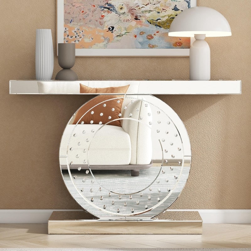 Mirrored Console Table Rectangular Sofa Table
