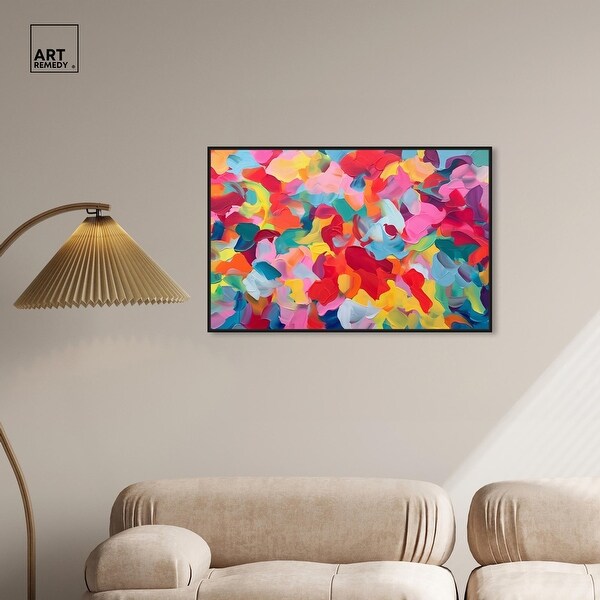 Tulip Breeze Canvas Maximalist Abstract by Art Remedy - Bed Bath