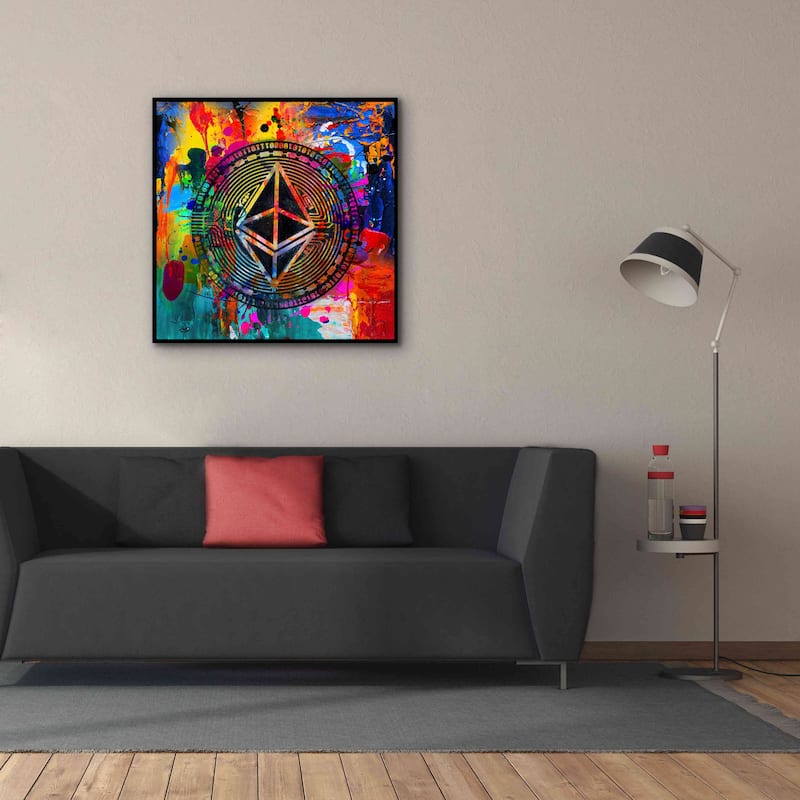 Epic Graffiti 'Eth Ethereum Crypto In Color' by Epic Graffiti Portfolio Giclee Canvas Wall Art