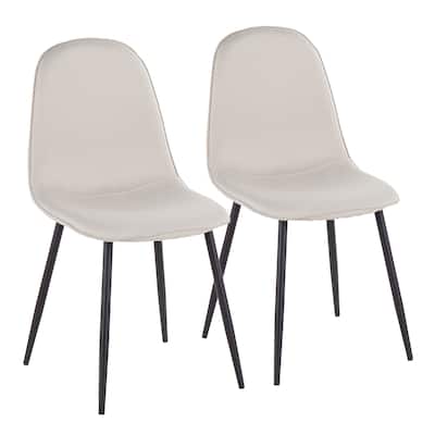 Silver Orchid Stone Black Dining Chair - Set of 2