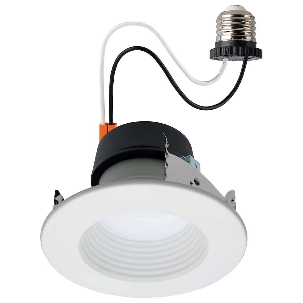 Retrofit Deep Baffle 5.8/7/9.5Ws 27K/30K/35K/40K/50K CCT 4In Round White 120V