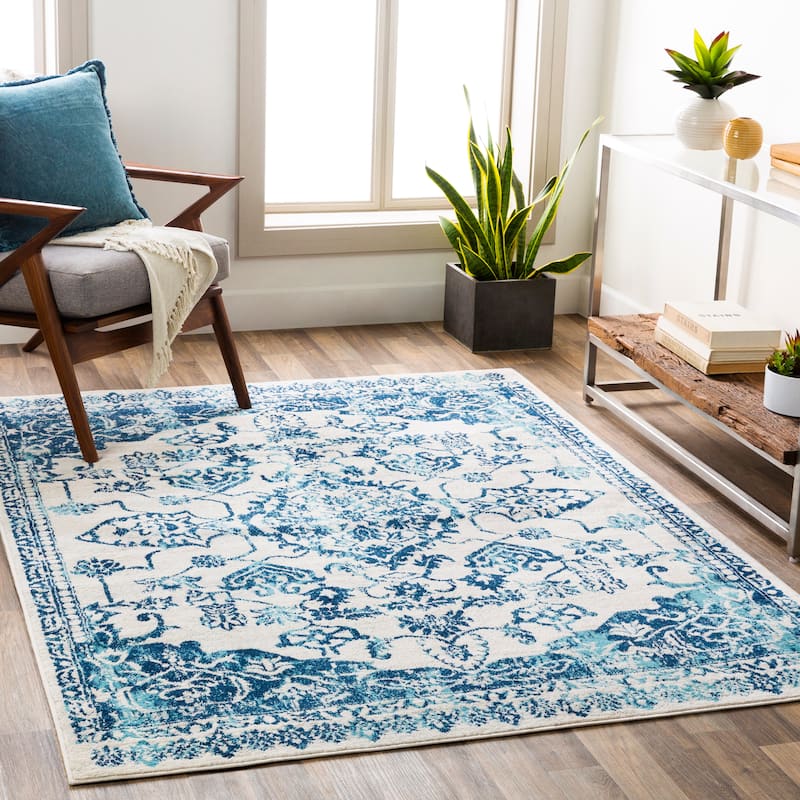 Artistic Weavers Enya Distressed Oriental Area Rug - 5' 3" x 7' 1" - Blue