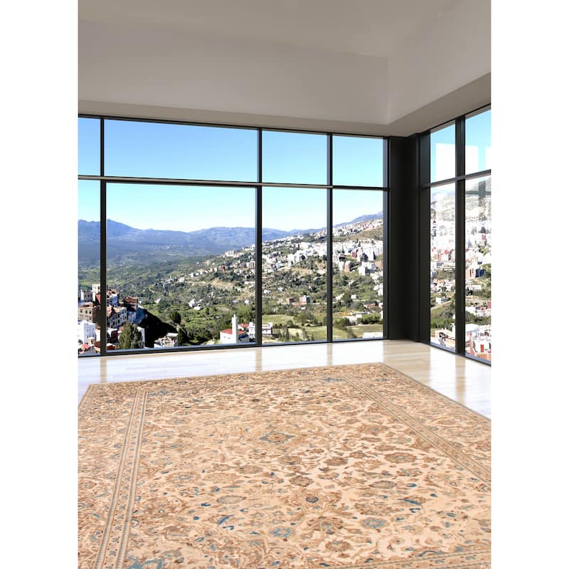 ECARPETGALLERY Hand-knotted Antalya Vintage Beige Wool Rug - 7'8 x 10'11