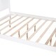 preview thumbnail 7 of 7, Queen Size Canopy Platform Bed with Headboard and Footboard,Slat Support Leg,White