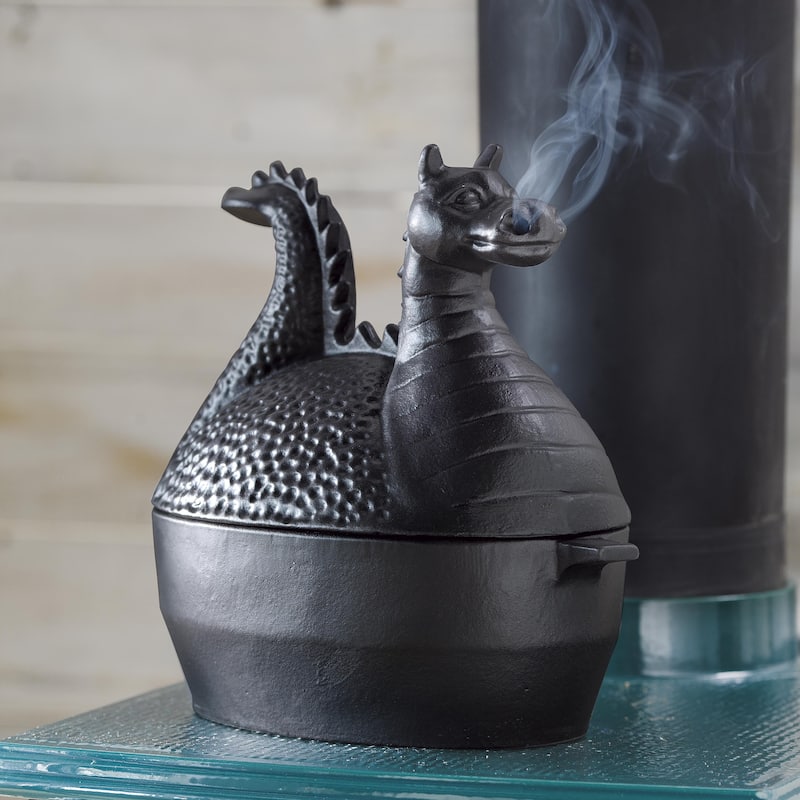 Dragon Woodstove Steamer in Cast Iron - Black