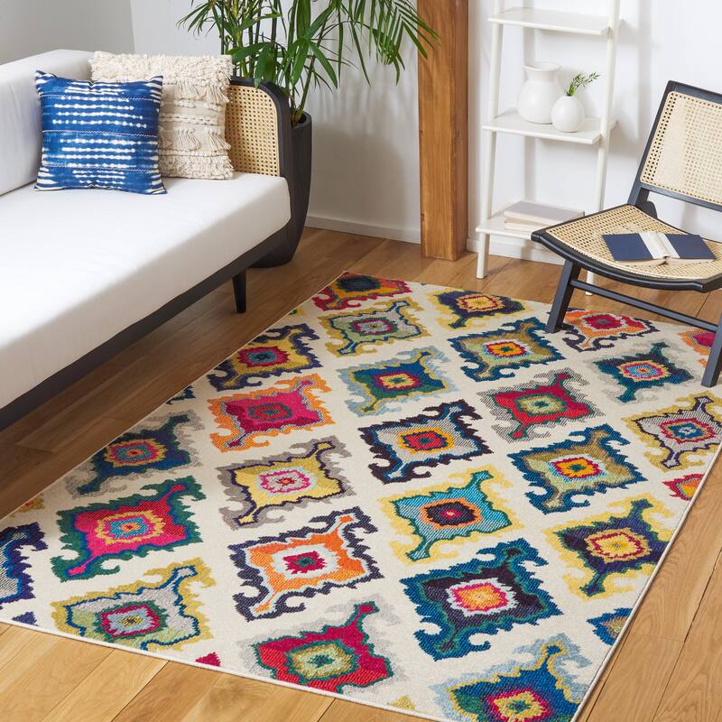 SAFAVIEH Monaco Selvinaz Boho Rug - 8' x 11' - Ivory/Multi