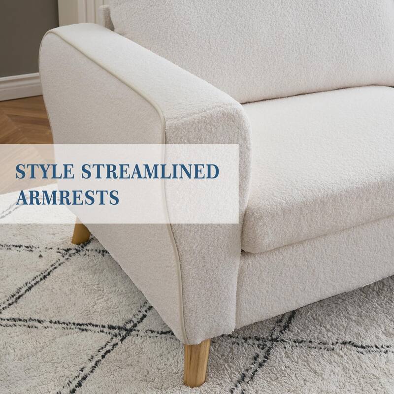 84 inch Sofa Couch, Comfy Loveseat Sofa for Small Spaces, 3 Seater Couch with Deep Seats, Wide Armrests