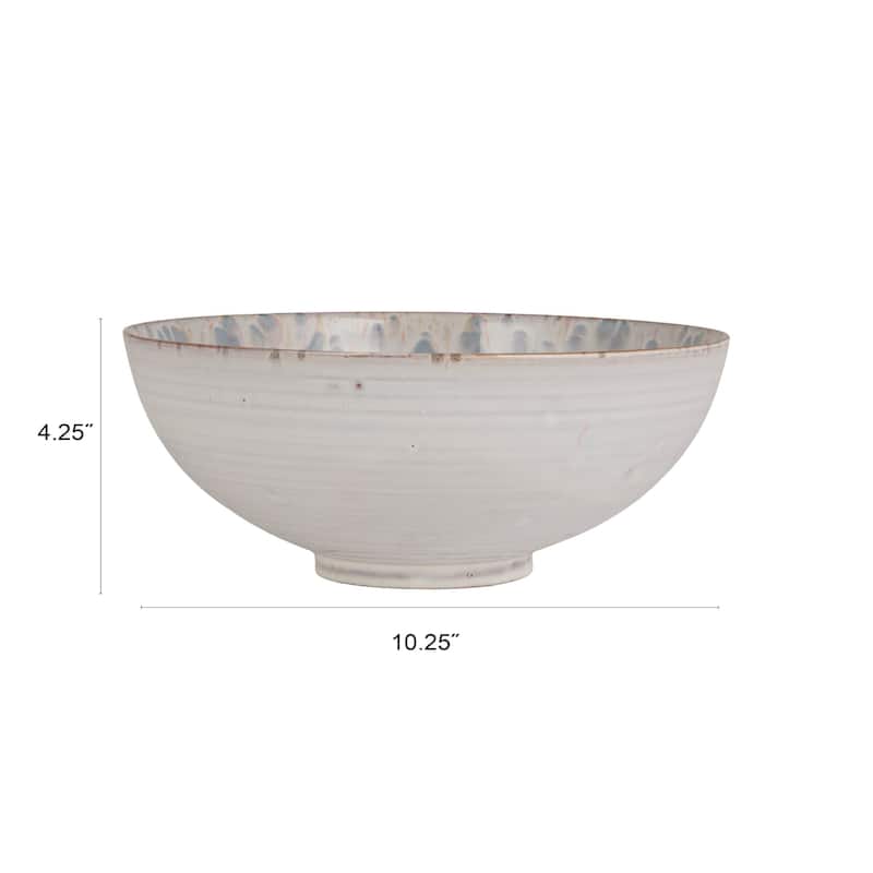 Stoneware Serving Bowl in Reactive Glaze