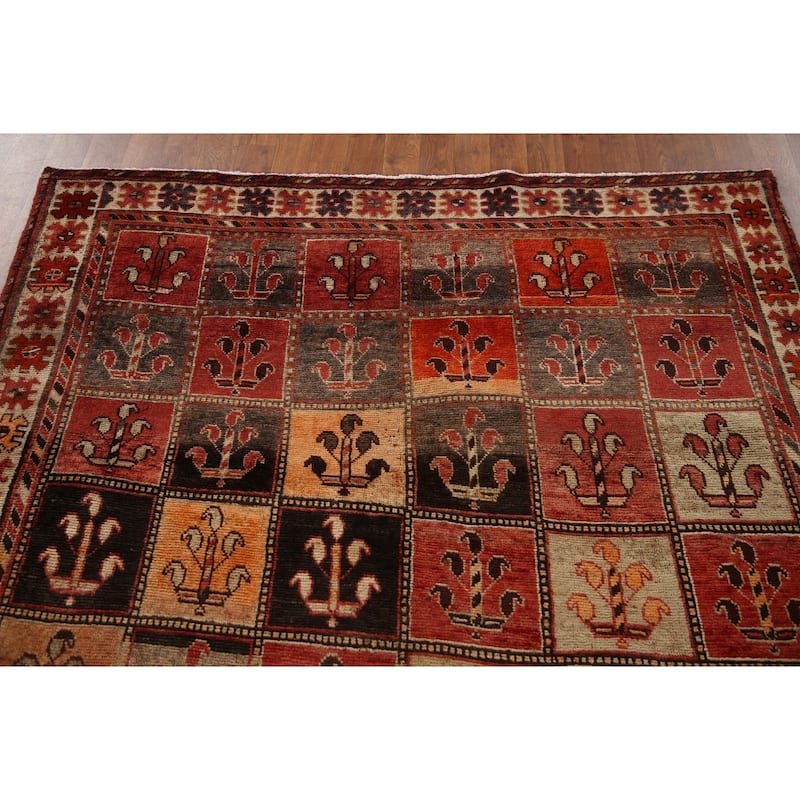 Vegetable Dye Bakhtiari Persian Vintage Area Rug Handmade Wool Carpet - 5'3"x 9'3"