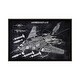 preview thumbnail 5 of 13, iCanvas "Lockheed Navy A-117" by Joseph Fernando Framed Charcoal - 18x26